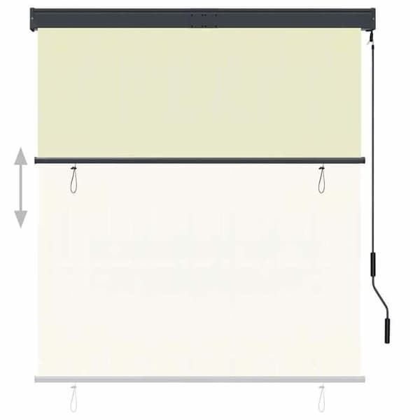 Maison Exclusive - Ulkokäyttöön tarkoitettu rullakauppa 140 x 250 cm Kermansävy Grädde