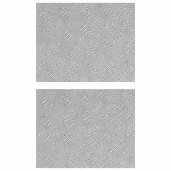 Maison Exclusive - Nez de marche 2 pc 50 x 40 cm Silver Aluminium Rektangulär Silver