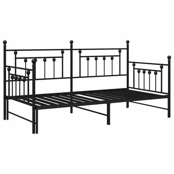 Sengestel - EKSKLUSIV HUS - Rektangulær - Sort 107x203 cm - Solid stål - Kradsefast pulverlakeret finish Svart