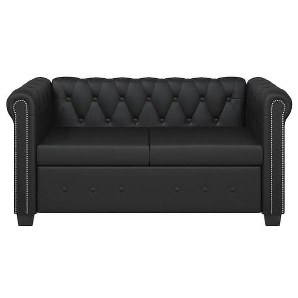 Maison Exclusive - Chesterfield sofa til 2 og 3 personer i sort Svart