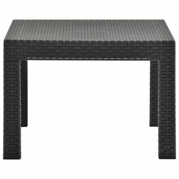 Maison Exclusive - Anthracite-puutarhapöytä 58x58x41 cm PP Rottinki