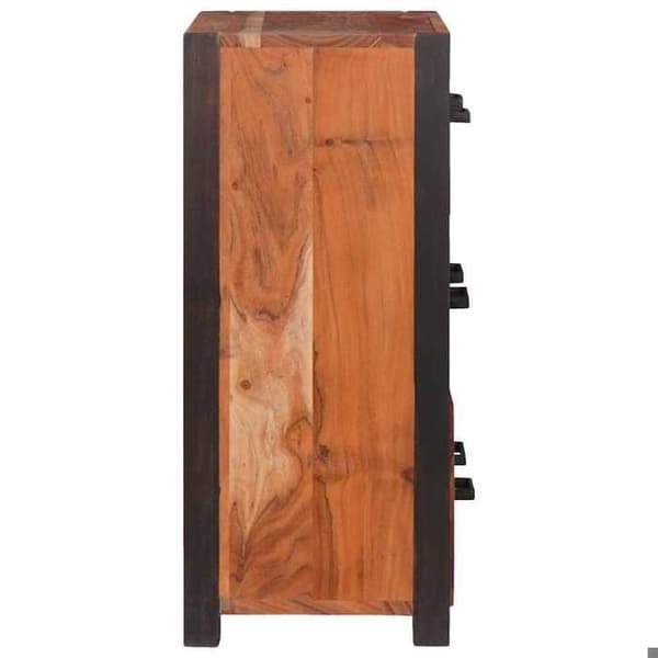 Buffé - EXKLUSIVT HUS - Buffé 3 delar - Massivt akaciaträ - Brun - 110 x 30 x 75 cm brun