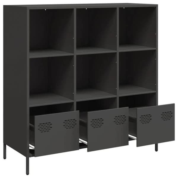 Maison Exclusive - Svart hög buffé 101,5x39x103,5 cm stål