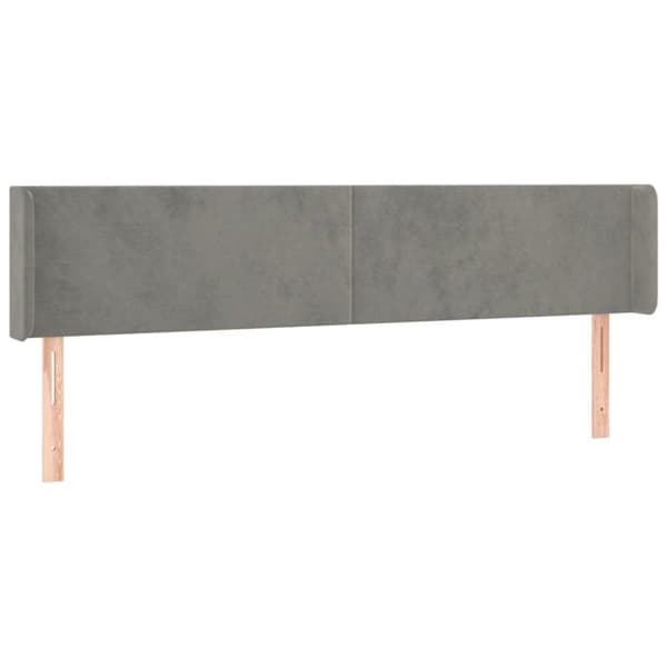 Maison Exclusive - LED-päätyharso Vaaleanharmaa 203x16x78/88 cm Sametti Ljusgrått