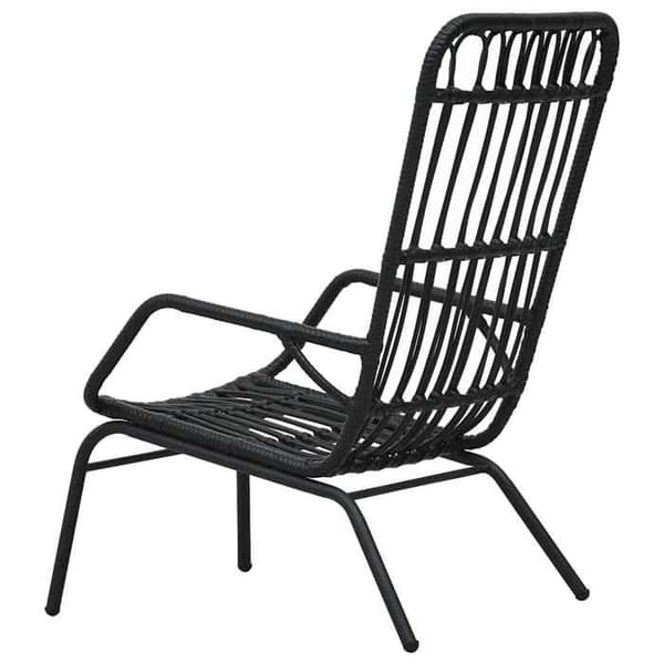 Maison Exclusive - Trädgårdsstol i flätad resin Svart