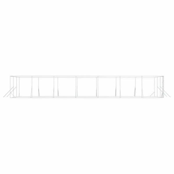 Maison Exclusive - Udendørs hundehus sølv 6x14x2 m galvaniseret stål Silver