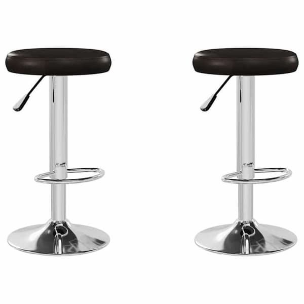 Maison Exclusive - Barstolar set om 2 brun konstläder brun