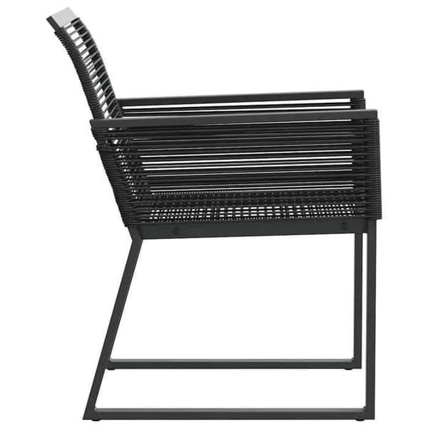 Maison Exclusive - Trädgårdsstolar set om 2 Svart flätad resin