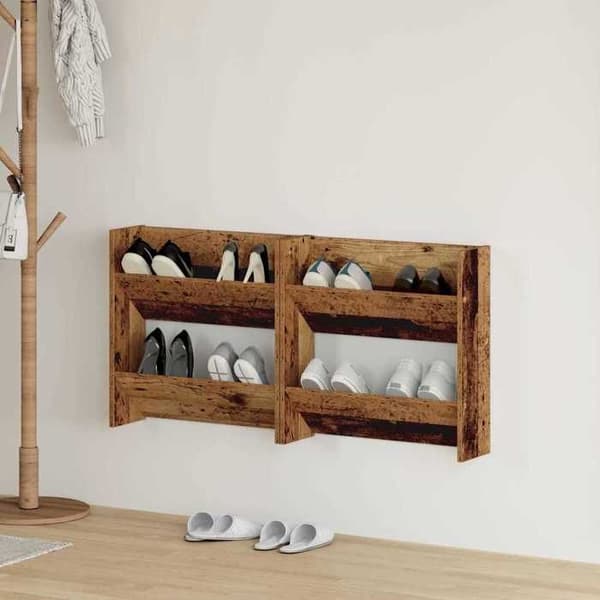 Maison Exclusive - Kengäteline 2 kpl 60 x 18 x 60 cm Tekninen puu