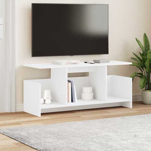 TV-möbel - EXKLUSIV HEM - 102 x 35 x 45 cm - Vit - Ingenjörsträ - Nutida Vit