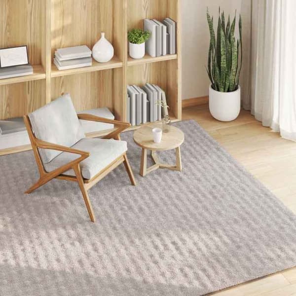 Maison Exclusive - Tæppe i firkantet SIROLO Sand 200 x 200 cm Polyester Sand