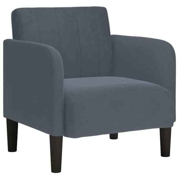 Maison Exclusive - Stol med armlæn i mørkegrå 54 cm velour