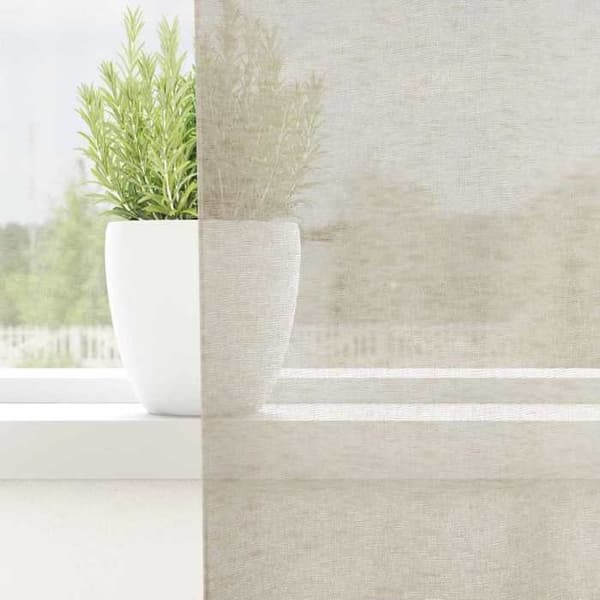Maison Exclusive - Gardin i Voile 2 st Sandfärg 225 x 140 cm Polyester