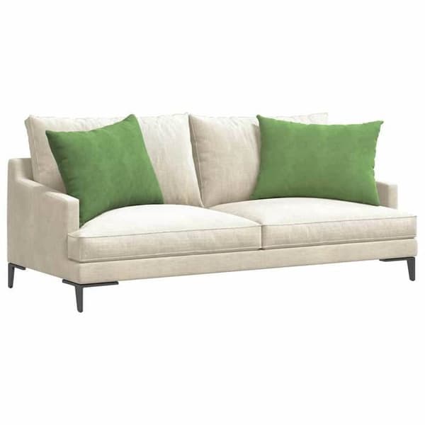 Sofa puder - EKSKLUSIV HUS - 70 x 50 cm - Sæt af 2 - Fløjl - Lys grøn Ljusgrön