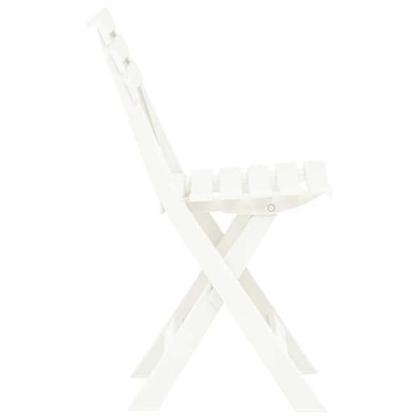 Maison Exclusive - Fällstolar, set om 2, i vit plast Vit
