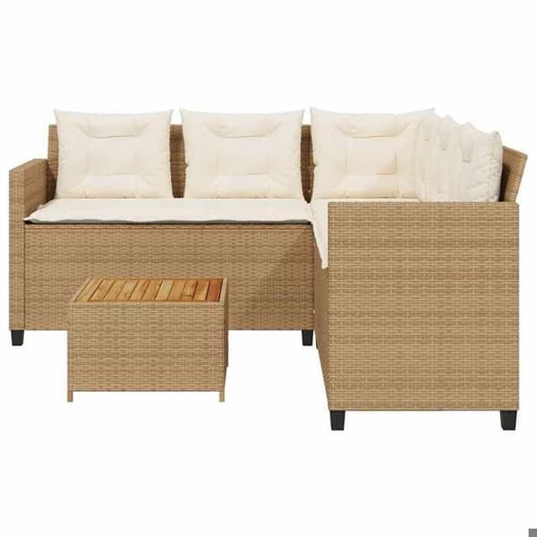 Maison Exclusive - Have sofa med bord og puder i L-form beige