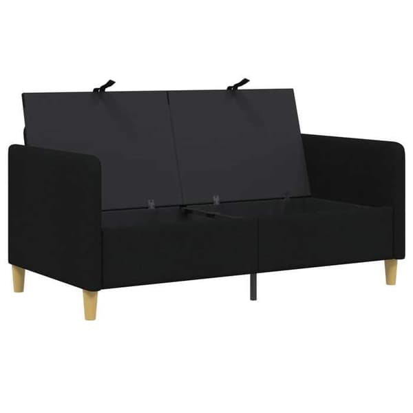 Maison Exclusive - Soffa med förvaring Svart 152 x 78 x 87 cm Polyester
