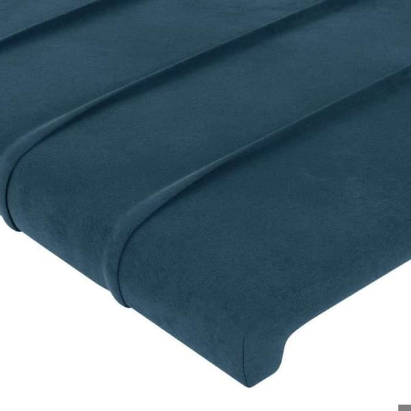 Maison Exclusive - Päätylevy korvilla Tummansininen 183x23x118/128 cm Sametti Mörkblå