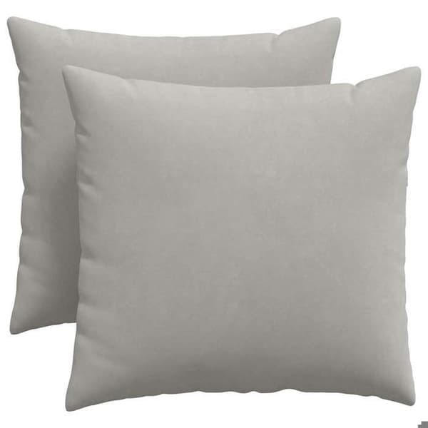 Soffkuddar - EXKLUSIVT HEM - Paket med 2 - Ljusgrå - Polyester - 50 x 50 cm Ljusgrått