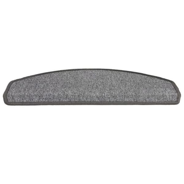 Maison Exclusive - Trappe tæppe 15 stykker 65 x 24 x 4 cm Mørkegrå Halvcirkel Stor mörkgrå