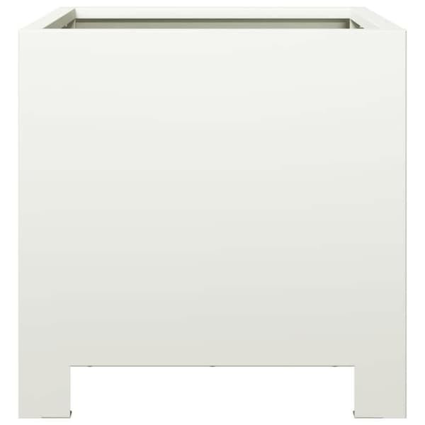 Maison Exclusive - Valkoinen kukkaruukku 30x30x30 cm teräs Vit