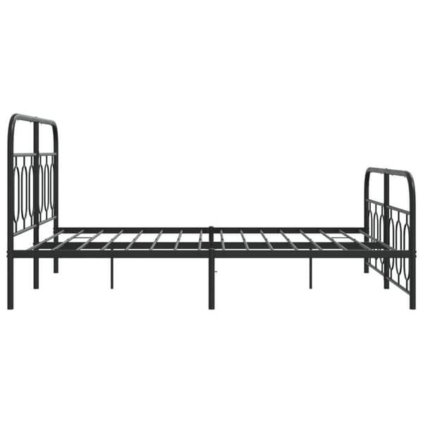 Sengestel - EKSKLUSIV HUS - 140 x 190 cm - Stål - Sort - Opbevaring under sengen Svart