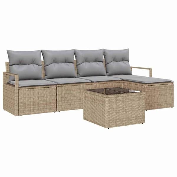 Utomhussoffa - EXKLUSIVT HUS - Anpassningsbara moduler - Beige - Poly rattan (harts) - Modulär, UV-beständig