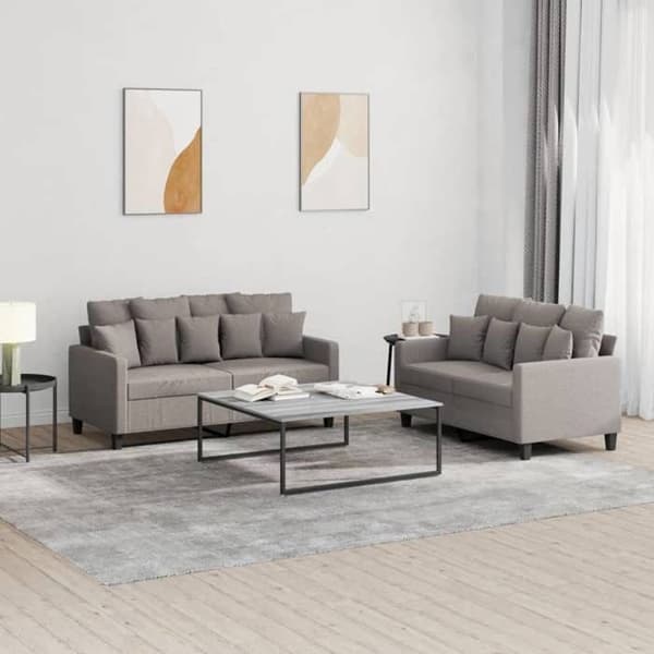 Maison Exclusive - Sæt af 2 sofaer med puder Taupe Stof