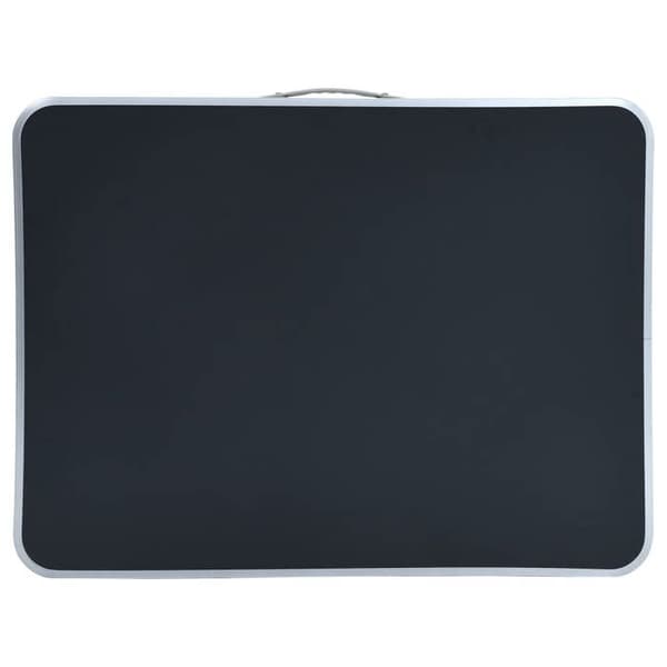 Campingbord - EXKLUSIV HEM - 80x60 cm - Fällbart - Pulverlackerad metallram - Ingenjörsträ Grå