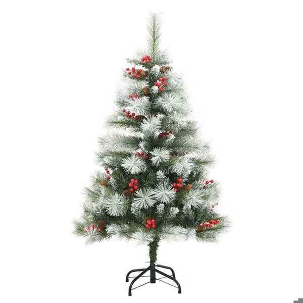 Kunstigt juletræ - EKSKLUSIV HUS - 150 cm - Grøn og hvid - Indbyggede LED - USB-forbindelse Grönt och vitt