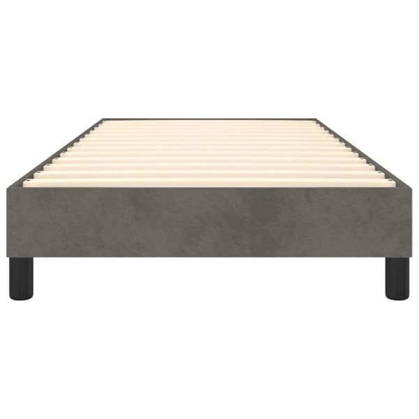 Maison Exclusive - Tummanharmaa sänkyrunko, jossa on lakanat 90x190 cm samettia mörkgrå