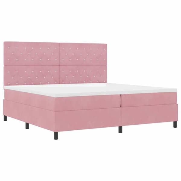 Maison Exclusive - Jousipatja ruusupäällysteellä 200 x 200 cm Sametti Ros