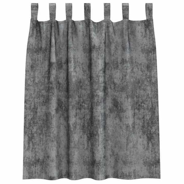 Maison Exclusive - Gardiner i sammet 2 st Grå 140 x 140 cm Sammet Grå