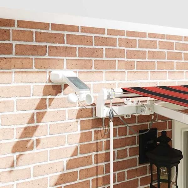 Maison Exclusive - Elektrisk markis med LED och sensor 4 x 3,5 m Apelsin