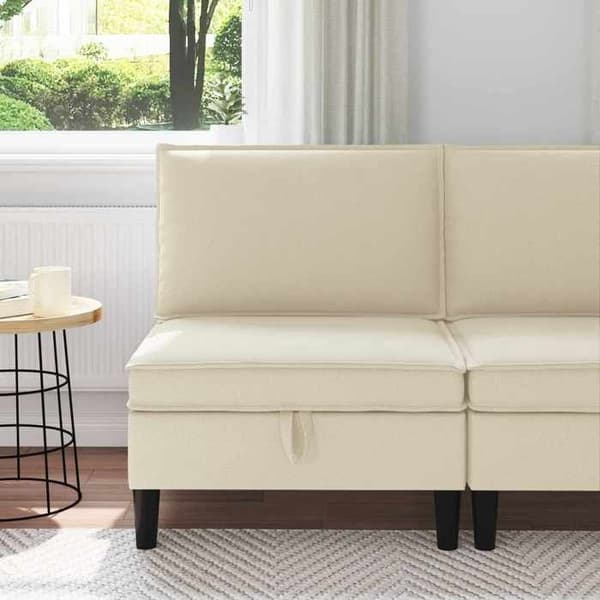 Maison Exclusive - Central sofa med opbevaring Creme Velour