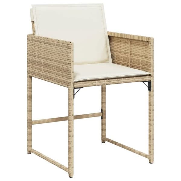 Maison Exclusive - Puutarhakalusteryhmä ja tyynyt 11 kpl beige polyrottinki