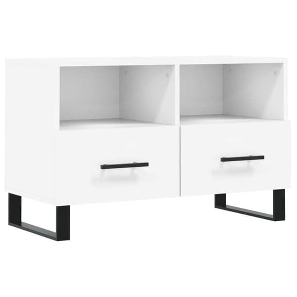 Maison Exclusive - TV-möbel Vit 80x36x50 cm Ingenjörsträ