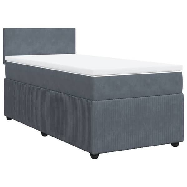 Maison Exclusive - Vaatimaton sänky ja tummanharmaa patja 90x190 cm sametti