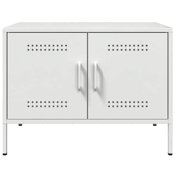 Maison Exclusive - TV-möbel vit 68x39x50,5 cm stål Vit