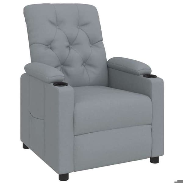 Maison Exclusive - Lätt grå recliner i tyg Ljusgrått