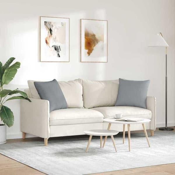 Maison Exclusive - Soffkuddar 2 st tyg Ljusgrå 50 x 50 cm Ljusgrått