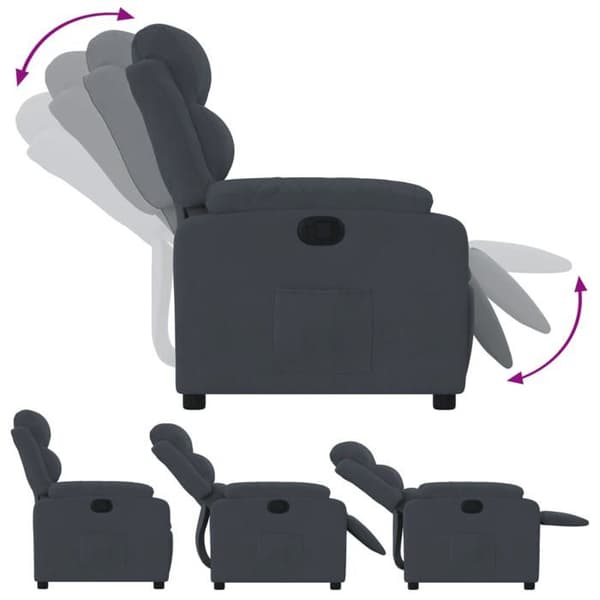 Maison Exclusive - Grå sammet recliner