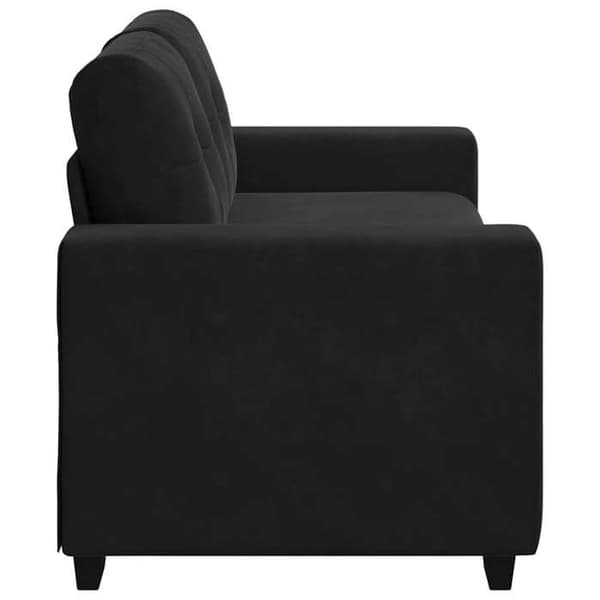 Maison Exclusive - Musta kaksipaikkainen sohva 180x77x82 cm samettia