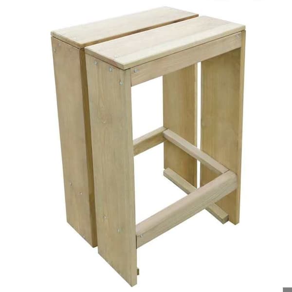 Maison Exclusive - Utomhus barstolar set om 2 Impregnerad furu