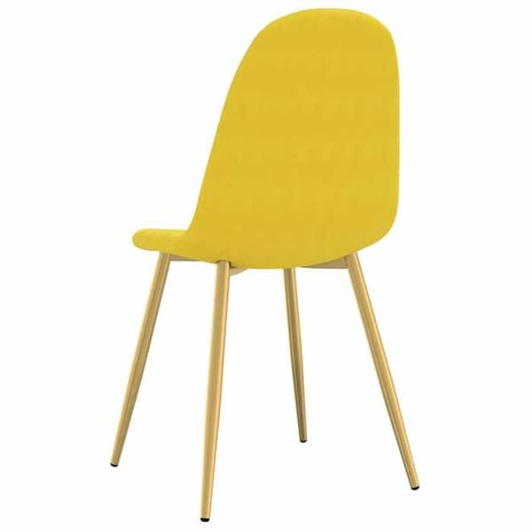 Maison Exclusive - Spisestole sæt af 4 Sennepsgul Velour