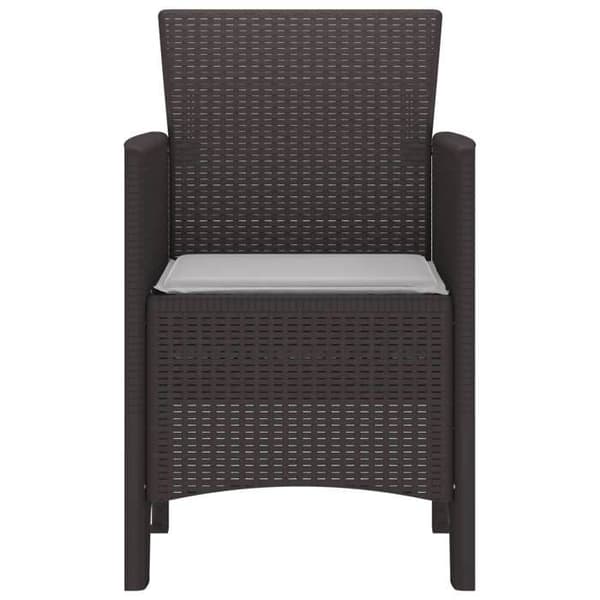 Maison Exclusive - Trädgårdsstol 2 st Brun Polypropen brun