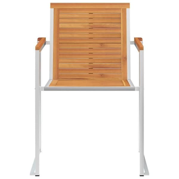 Maison Exclusive - Trädgårdsstolar set om 8 med kuddar i solid akaciaträ