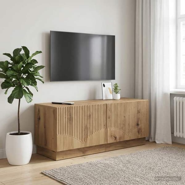 Maison Exclusive - TV-møbel i håndlavet egetræ, ingeniørtræ