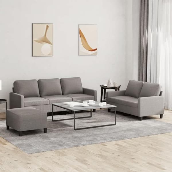 Maison Exclusive - Sæt af 3 sofaer med puder Taupe Stof