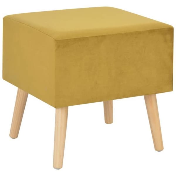Maison Exclusive - Yöpöydät 2 kpl Sinappi 40x35x40 cm Sametti Senap